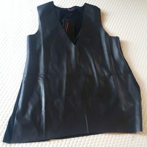 Black leather Top